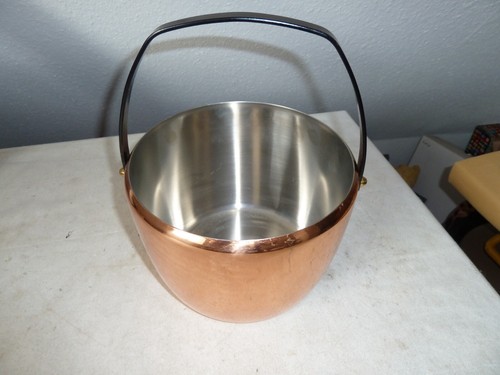 Vintage kupfertopf mit - vintage, henkel