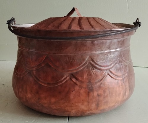 Vintage kupfer topf - kupfer, kessel