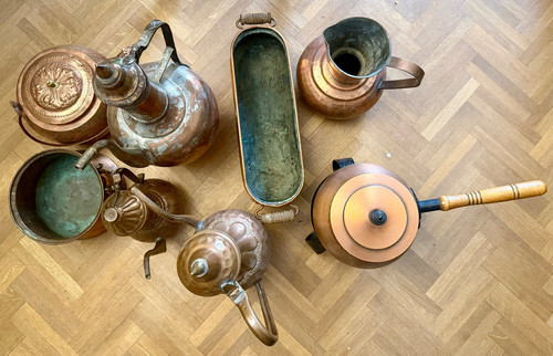 Vintage kupfer kanne topf - kupfer,