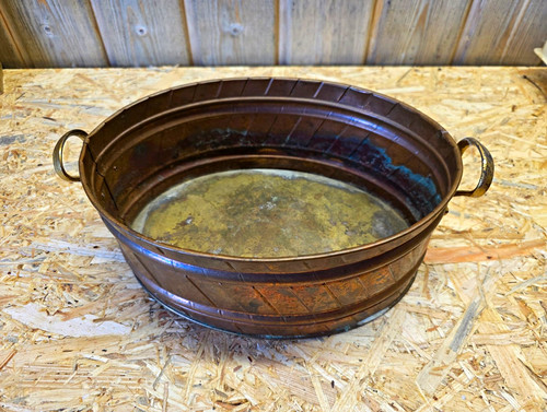 Kupfer wanne oval - wanne, pflanzkübel