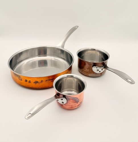 Vintage kupfer pfannen set - vintage,
