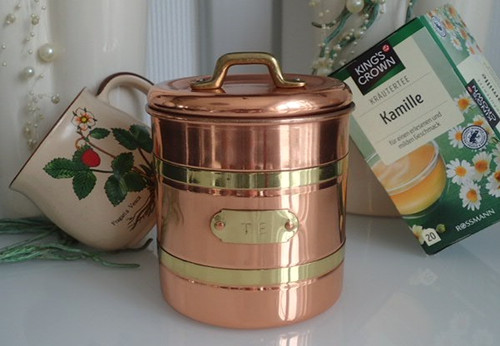 Kupfer dose teedose - kupfer,