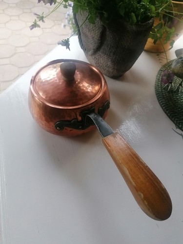 Runder kupfertopf mit deckel - kupfertopf,